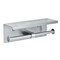 Alpine Industries Universal Brushed Stainless Steel Double Post Toilet Paper Holder with Shelf. ALP487-B-MK - alternate 1